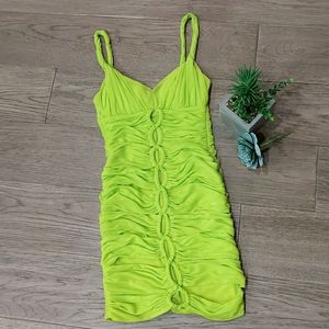 Bebe Green Mini Bodycon Dress size XXS
